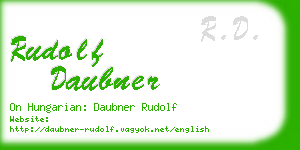 rudolf daubner business card